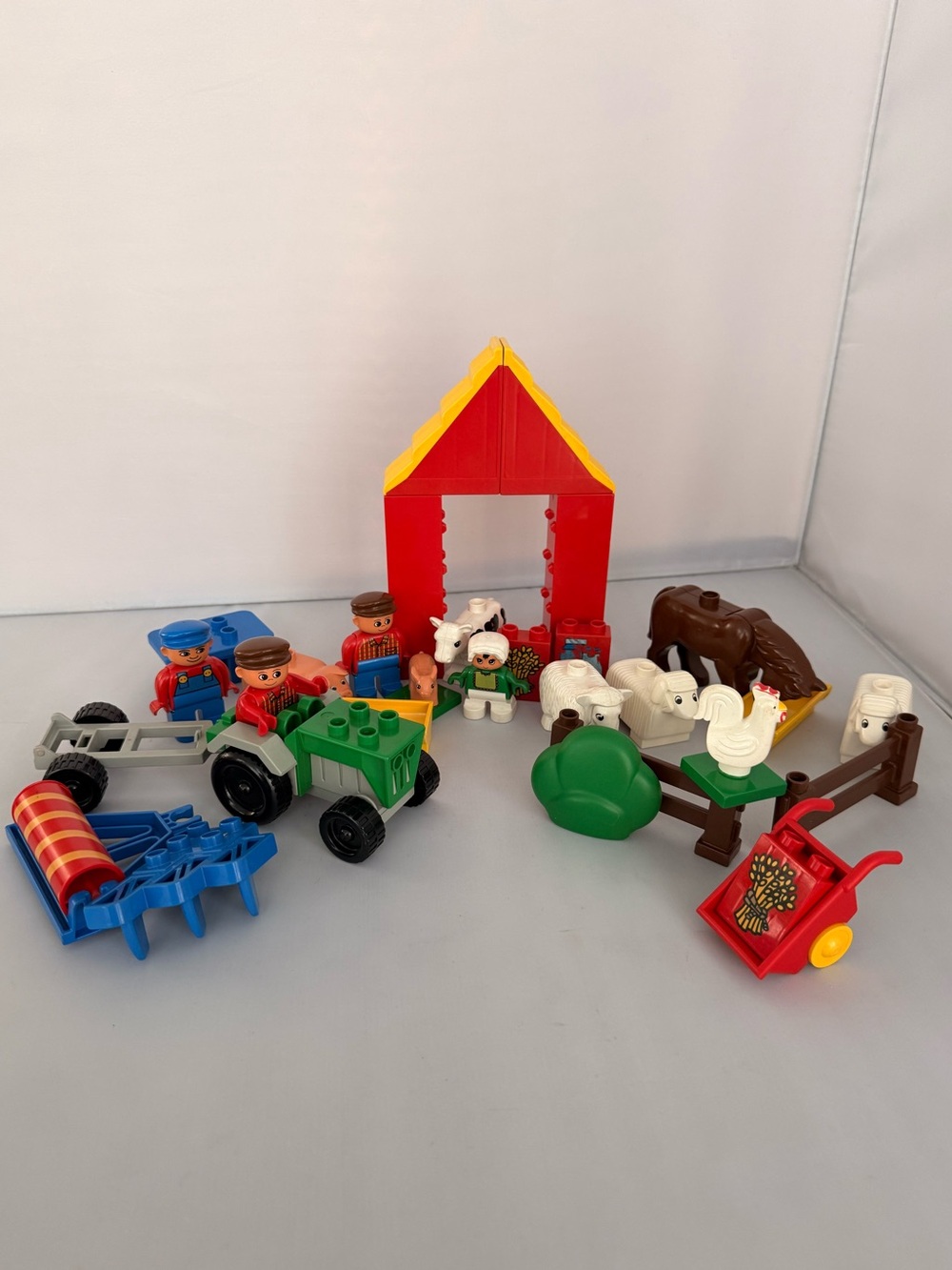 Vintage Lego Duplo Farm tractor animals and people